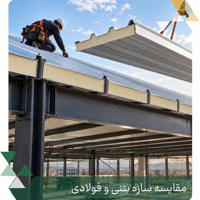 فرق بین سازه بتنی و فولادی