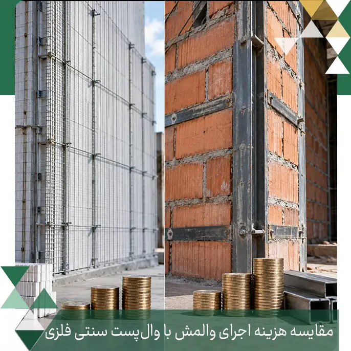 مقایسه هزینه اجرای والمش با وال‌پست